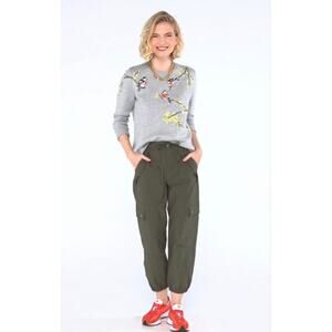 CAbi Quantum cargo pants NEW women’s size XS olive green utility #4511